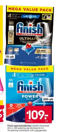 Rusta Finish oppvasktabletter tilbud