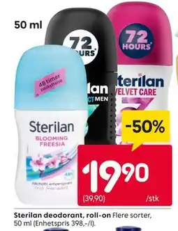 Rusta Sterilan deodorant, roll-on tilbud