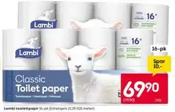 Rusta Lambi toalettpapir tilbud