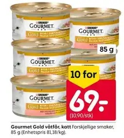 Rusta Gourmet Gold våtfôr, katt tilbud