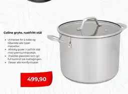 Clas Ohlson Coline gryte, rustfritt stål tilbud