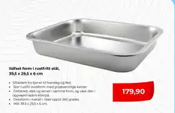 Clas Ohlson Ildfast form i rustfritt stål tilbud