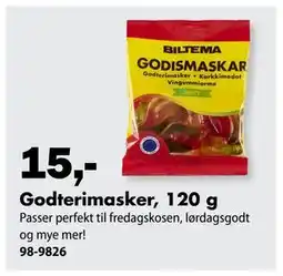 Biltema Godterimasker, 120 g tilbud