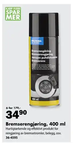 Biltema Bremserengjøring, 400 ml tilbud