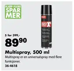 Biltema Multispray, 500 ml tilbud