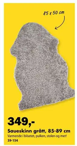 Biltema Saueskinn grått, 85-89 cm tilbud