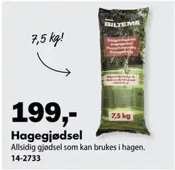 Biltema Hagegjødsel tilbud