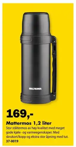 Biltema Mattermos 1,2 liter tilbud