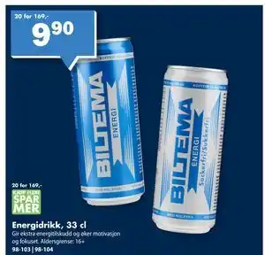 Energidrikk, 33 cl