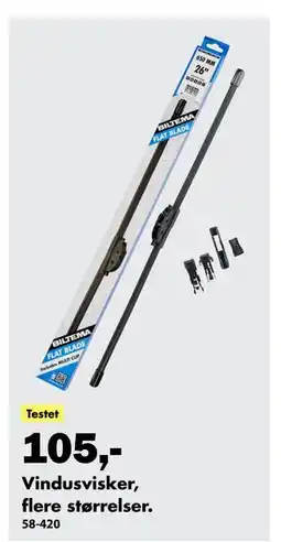Biltema Vindusvisker, flere størrelser tilbud