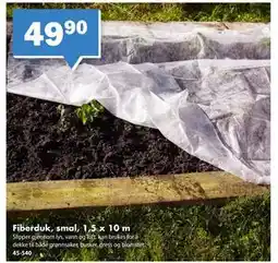 Biltema Fiberduk, smal, 1,5 x 10 m tilbud