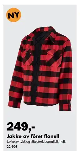 Biltema Jakke av fôret flanell tilbud