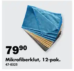 Biltema Mikrofiberklut, 12-pak tilbud