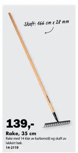Biltema Rake, 35 cm tilbud