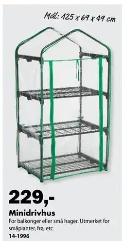 Biltema Minidrivhus tilbud