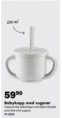 Biltema Babykopp med sugerør tilbud