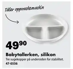 Biltema Babytallerken, silikon tilbud