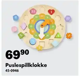Biltema Puslespillklokke tilbud