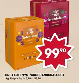 Coop Marked TINE Fløtemys-/gudbrandsdalsost tilbud