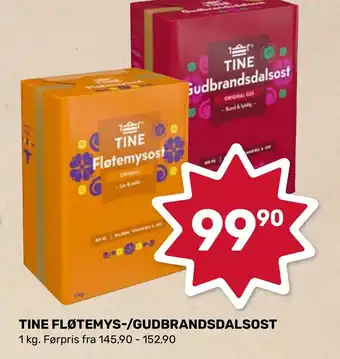 Coop Marked TINE Fløtemys-/gudbrandsdalsost tilbud