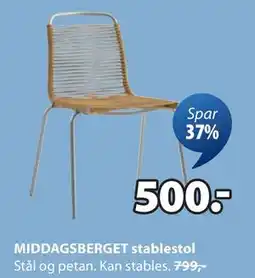 JYSK MIDDAGSBERGET stablestol tilbud