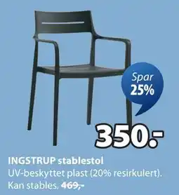 JYSK INGSTRUP stablestol tilbud