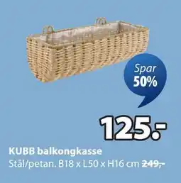 JYSK KUBB balkongkasse tilbud