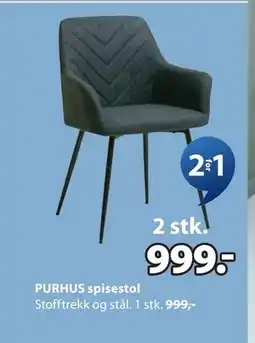 JYSK PURHUS spisestol tilbud