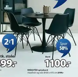 JYSK RINGSTED spisebord tilbud