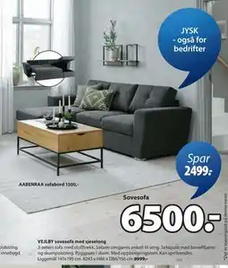 JYSK VEJLBY sovesofa med sjeselong tilbud