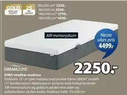 JYSK EIMA vendbar madrass tilbud
