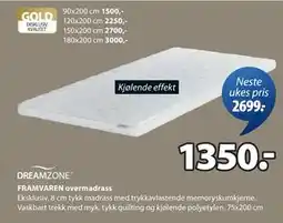 JYSK FRAMVAREN overmadrass tilbud