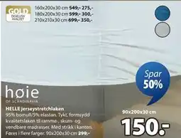 JYSK HELLE jerseystretchlaken tilbud