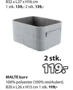 JYSK MALTE kurv tilbud
