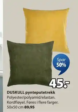 JYSK DUSKULL pynteputetrekk tilbud