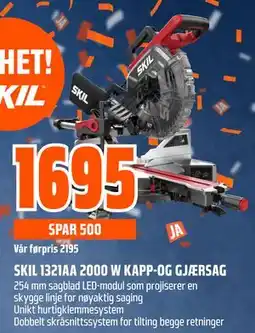 Obs Bygg SKIL 1321AA 2000 W KAPP-OG GJÆRSAG tilbud