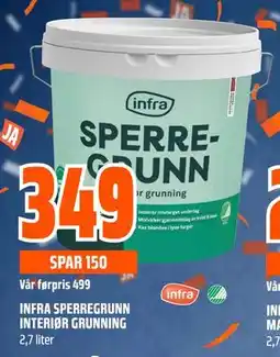 Obs Bygg INFRA SPERREGRUNN INTERIØR GRUNNING tilbud