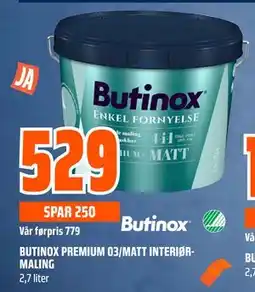 Obs Bygg BUTINOX PREMIUM 03/MATT INTERIØRMALING tilbud
