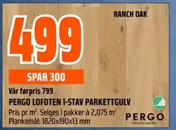 Obs Bygg PERGO LOFOTEN 1-STAV PARKETTGULV tilbud