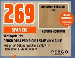 Obs Bygg PERGO OTRA PRO RIGID 1-STAV VINYLGULV tilbud