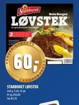 Coop Obs STABBURET LØVSTEK tilbud