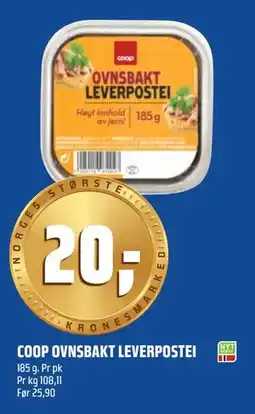 Coop Obs COOP OVNSBAKT LEVERPOSTEI tilbud