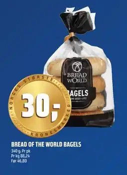 Coop Obs BREAD OF THE WORLD BAGELS tilbud