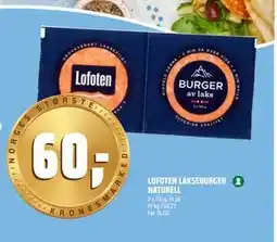 Coop Obs LOFOTEN LAKSEBURGER NATURELL tilbud