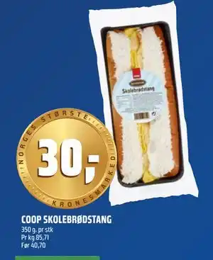 Coop Obs COOP SKOLEBRØDSTANG tilbud