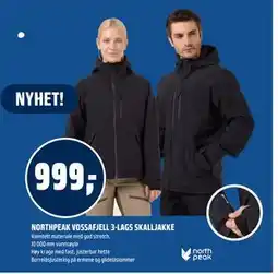 Coop Obs NORTHPEAK VOSSAFJELL 3-LAGS SKALLJAKKE tilbud