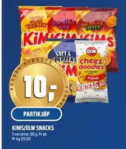 Coop Obs KIMS/OLW SNACKS tilbud