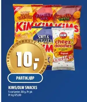 Coop Obs KIMS/OLW SNACKS tilbud