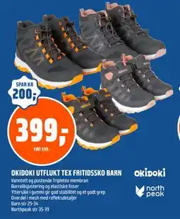 Coop Obs OKIDOKI UTFLUKT TEX FRITIDSSKO BARN tilbud