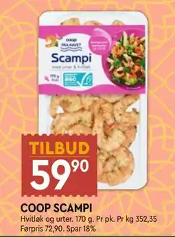 Coop Mega COOP SCAMPI tilbud
